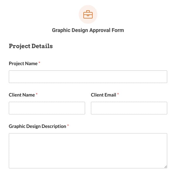 Graphic Design Approval Form Template