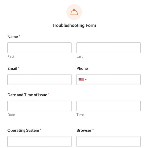 Troubleshooting Form Template