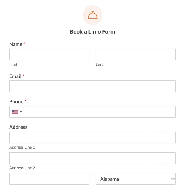 Book a Limo Form Template