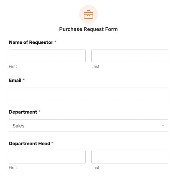 Purchase Request Form Template