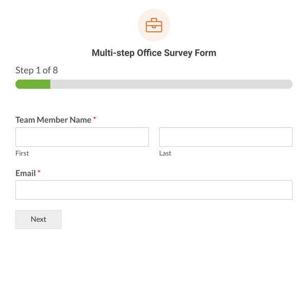 Multi-step Office Survey Form Template