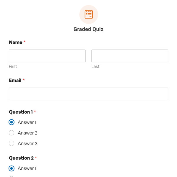 Graded Quiz Template