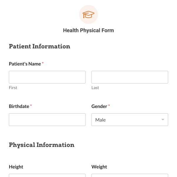 Health Physical Form Template