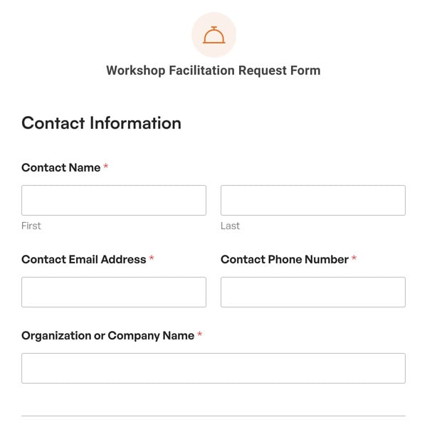Workshop Facilitation Request Form Template
