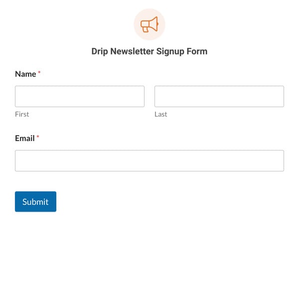 Drip Newsletter Signup Form Template