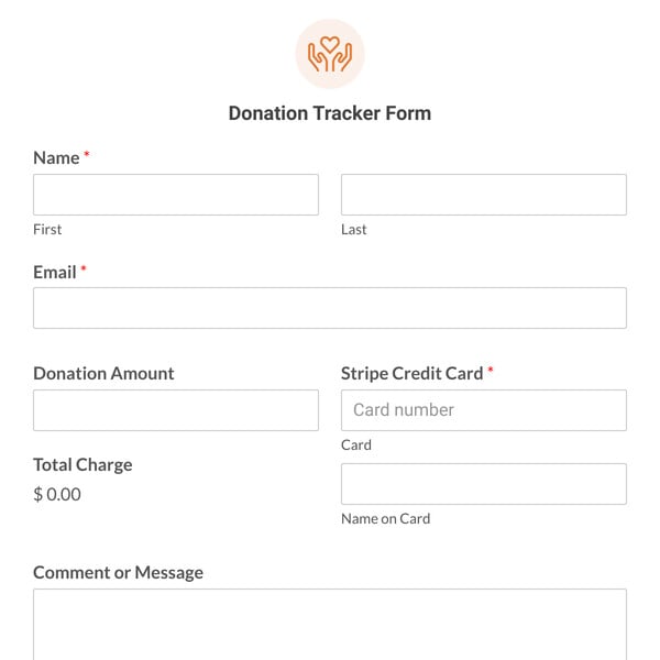 Donation Tracker Form Template