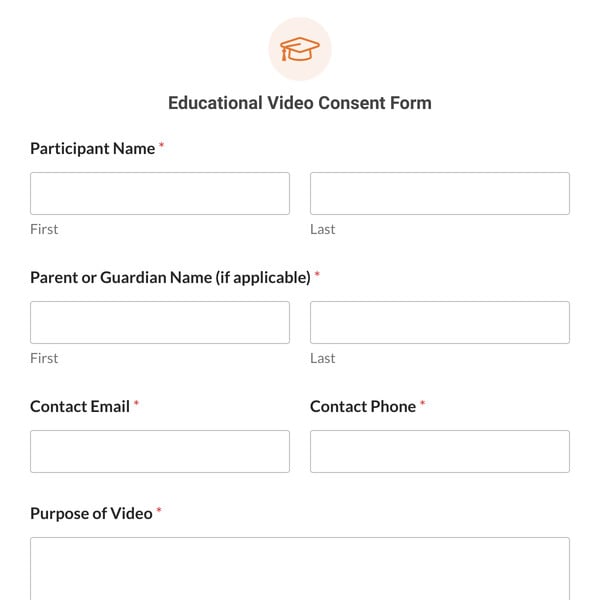 Educational Video Consent Form Template