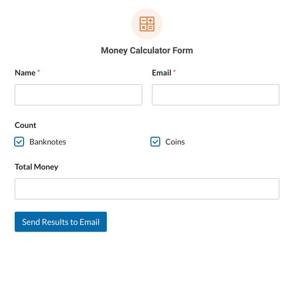 Money Calculator Form Template