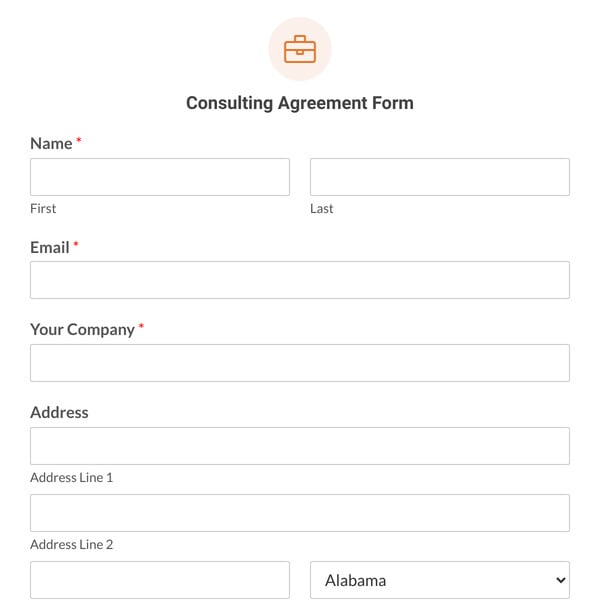 Consulting Agreement Form Template
