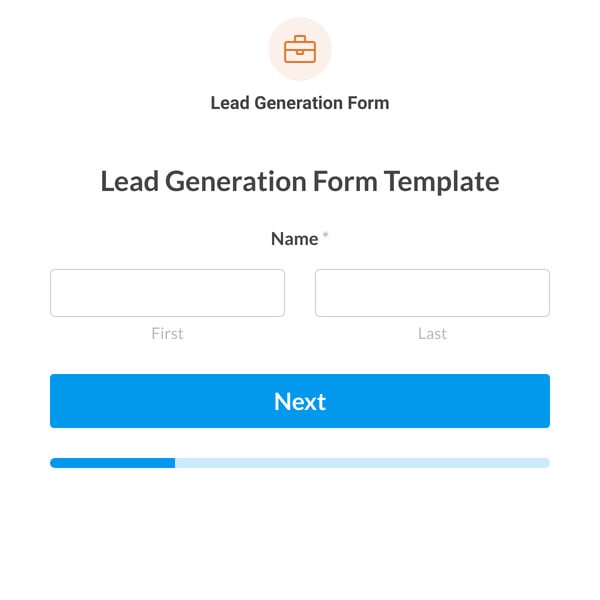 Lead Generation Form Template