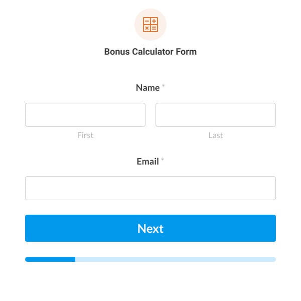 Bonus Calculator Form Template