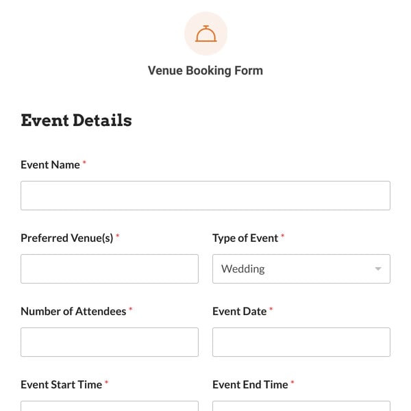 Venue Booking Form Template
