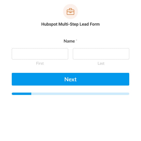 Hubspot Multi-Step Lead Form Template