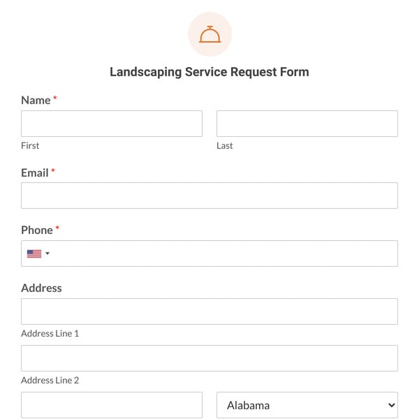 Landscaping Service Request Form Template