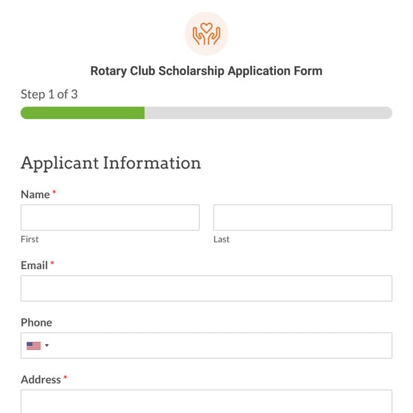 Rotary Club Scholarship Application Form