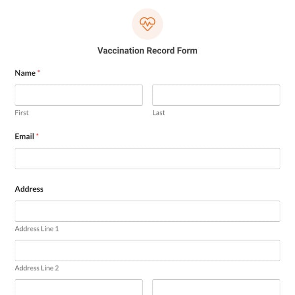Vaccination Record Form Template