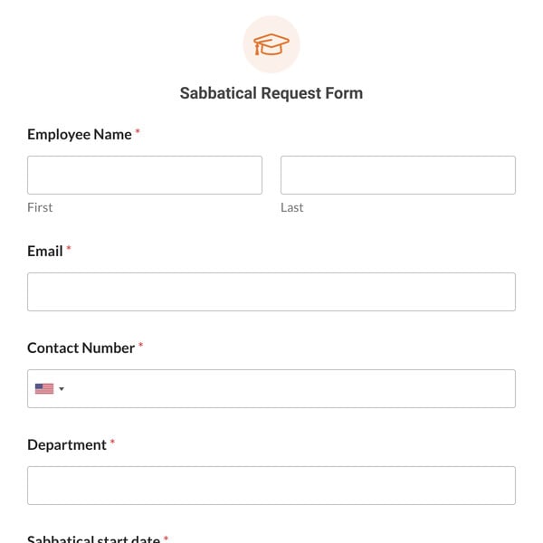 Sabbatical Request Form Template
