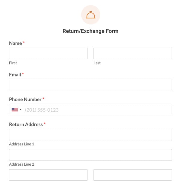Return/Exchange Form Template