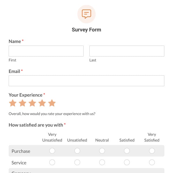 Survey Form Template