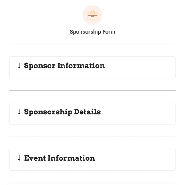 Sponsorship Form Template