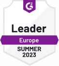 G2 2023 leader Europe badge