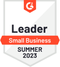 G2 2023 leader small business badge