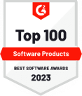 G2 2023 top 100 software products badge