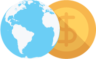 Multi-currency payment support icon