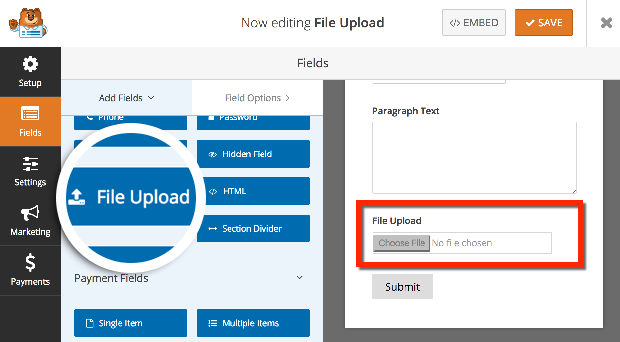 How to Create a File Upload Form in WordPress