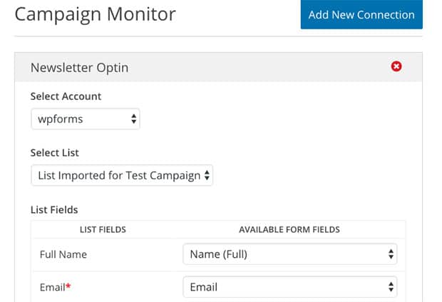 Campaign Monitor Settings