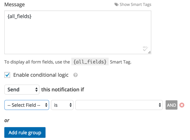 Notification Conditional Logic