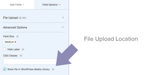 WPForms File Upload Location