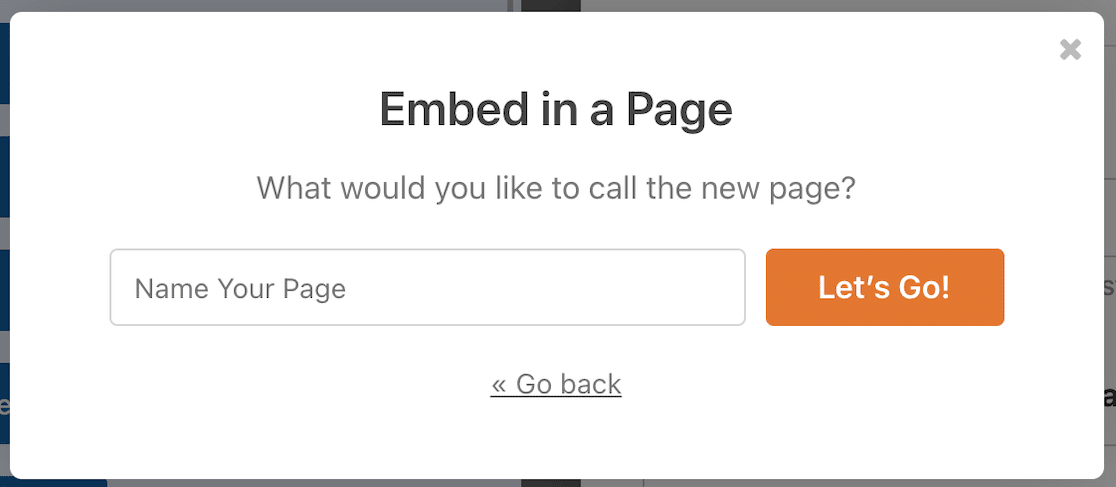 Enter a name for your new page