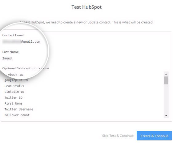 test hubspot to connect to wordpress forms
