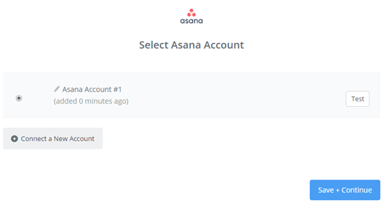 select asana account