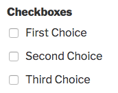 Checkboxes field