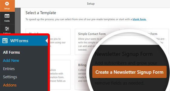 create a Constant Contact newsletter signup form