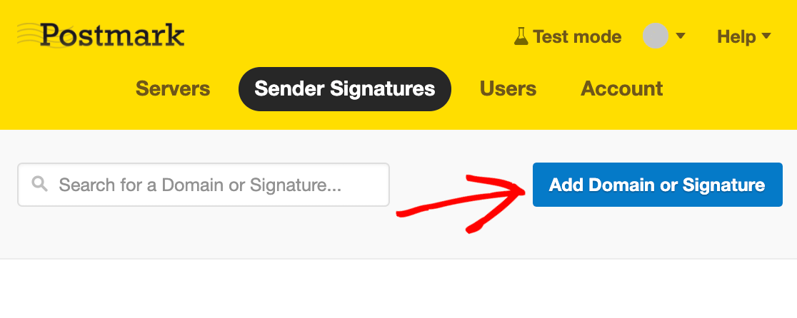 Postmark add domain or signature