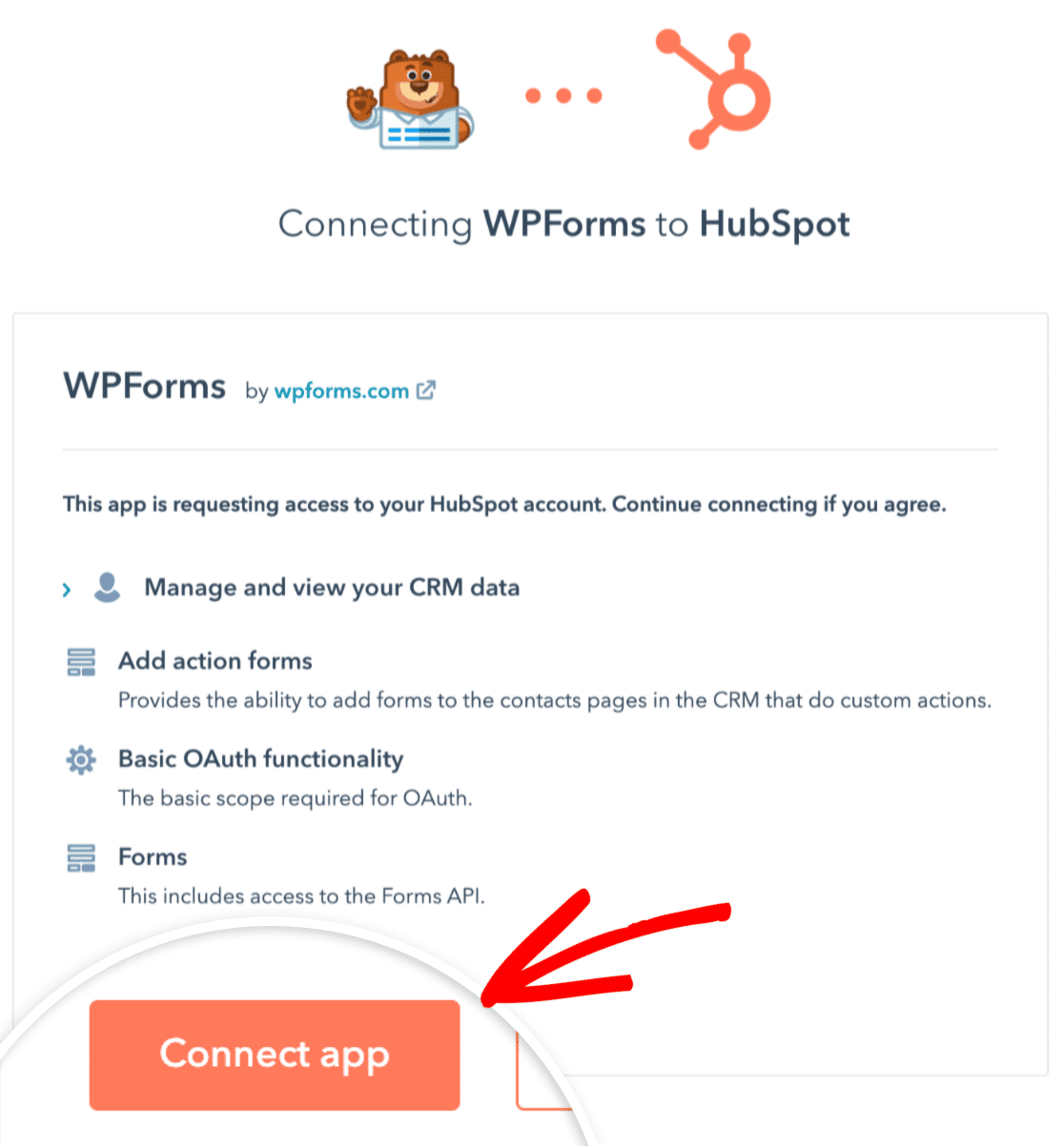 WPForms Access Permissions for HubSpot