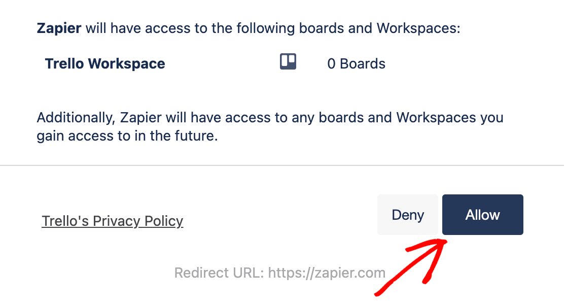 Allowing Zapier to access your Trello account