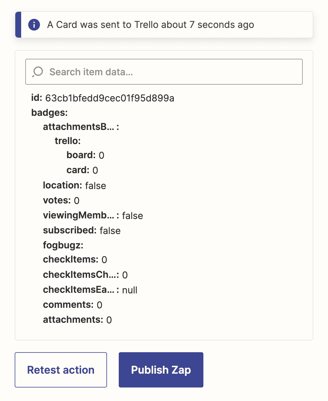 Publishing your Trello Zap