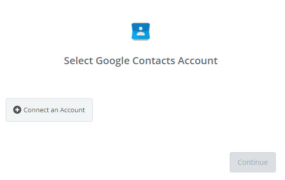 select google contacts account