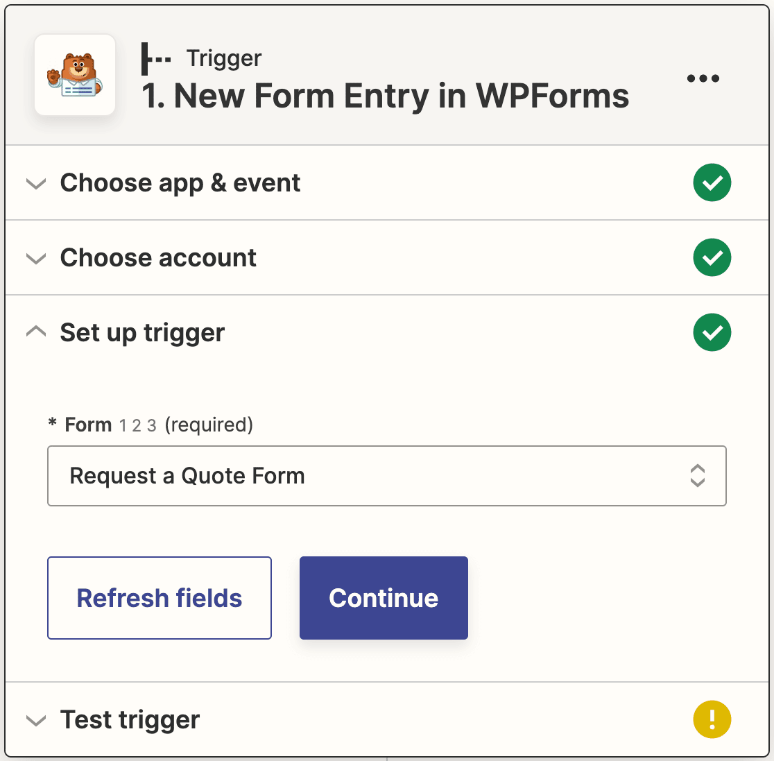 Connecting your Request a Quote form to Zapier