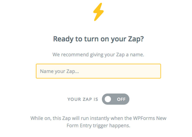 Turn On Zap