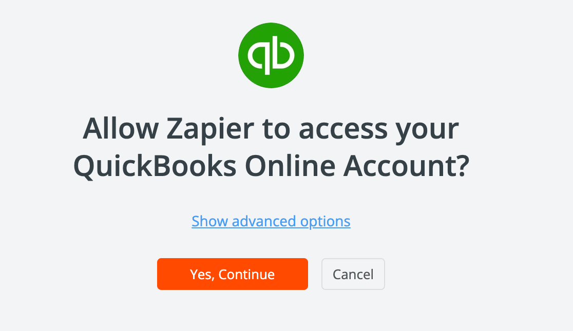 Allowing Zapier to access your Quickbooks account