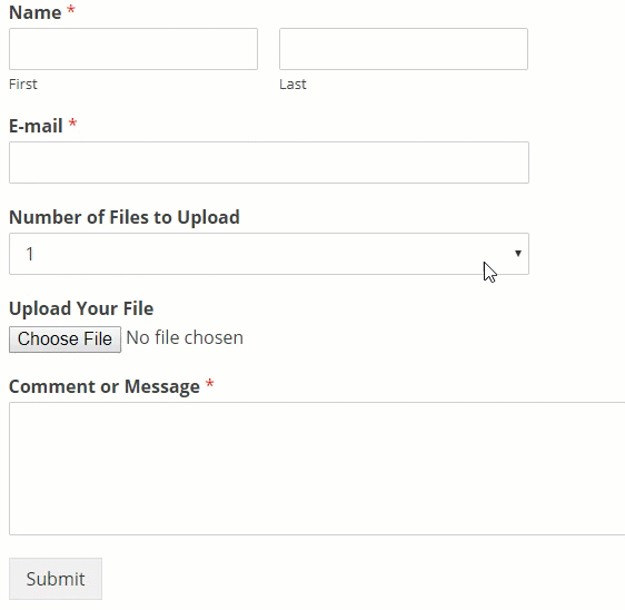 WordPress formularz przesyłania wielu plików