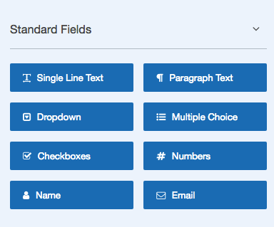 WPForms Standard Fields