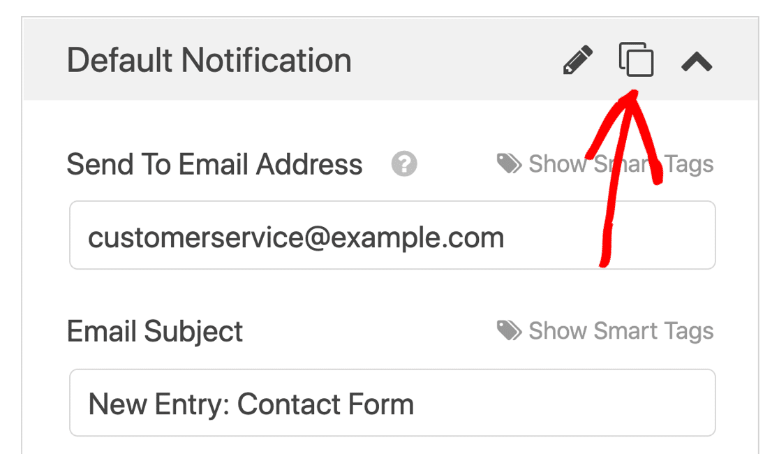 Clone notification in WPForms