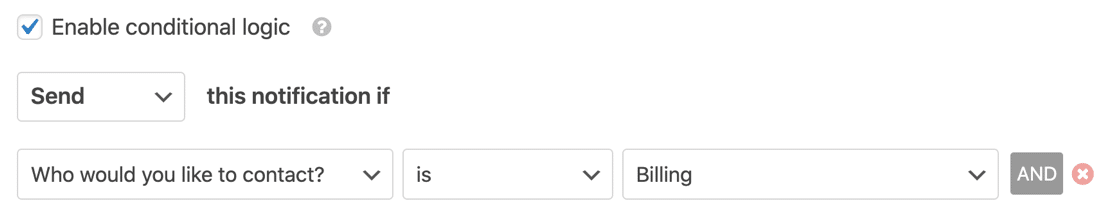 Conditional logic on cloned notification