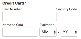 Credit Card field in WPForms